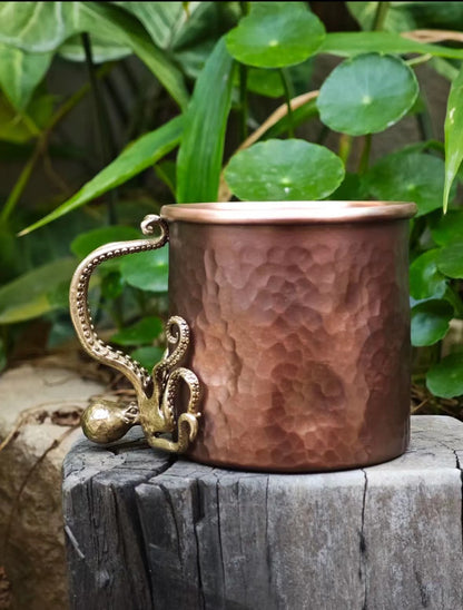 Crafted Octopus Design🐙Copper Mug