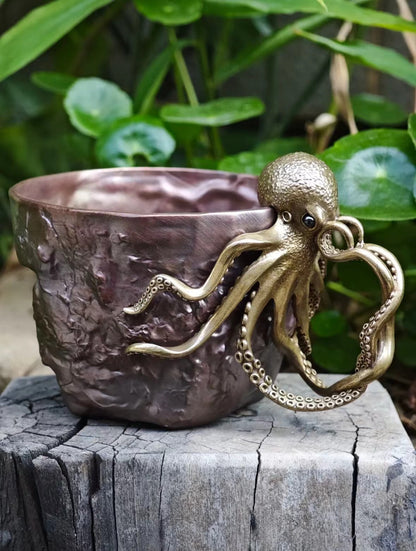 Crafted Octopus Design🐙Copper Mug