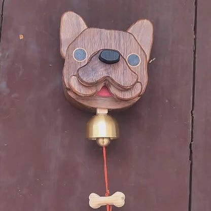 Handcrafted Wooden Shiba Inu Doorbell Wind Chime