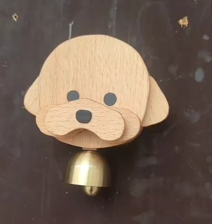 Handcrafted Wooden Shiba Inu Doorbell Wind Chime