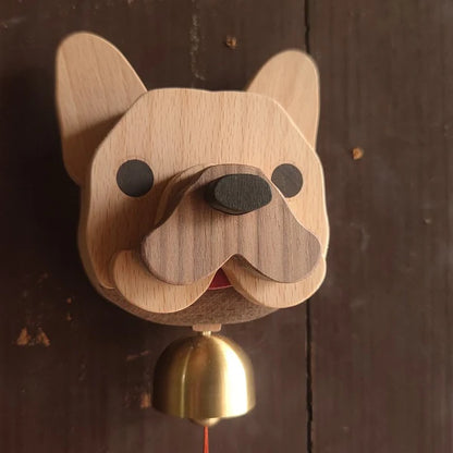 Handcrafted Wooden Shiba Inu Doorbell Wind Chime